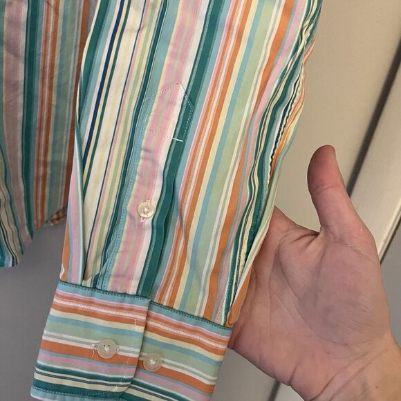 Lauren Ralph Lauren Button Up Shirt Multicolor Striped Small Womens Colorful Top - Picture 4 of 8